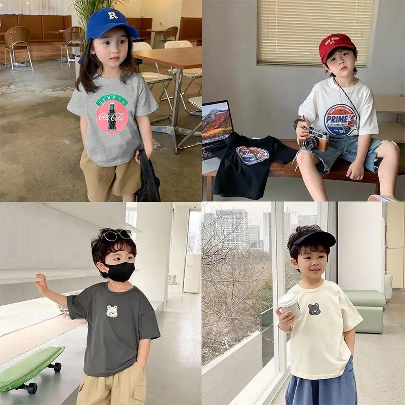 Children Cotton Printed T-Shirt White 1884 Brand — feature 2