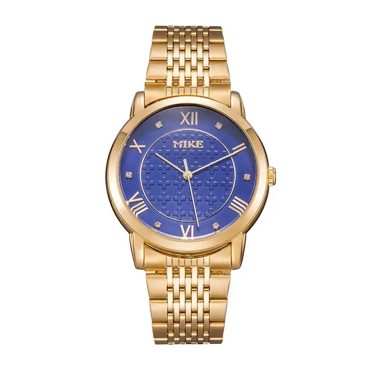 All Gold Men's Quartz Watch with Steel Belt - Image 3