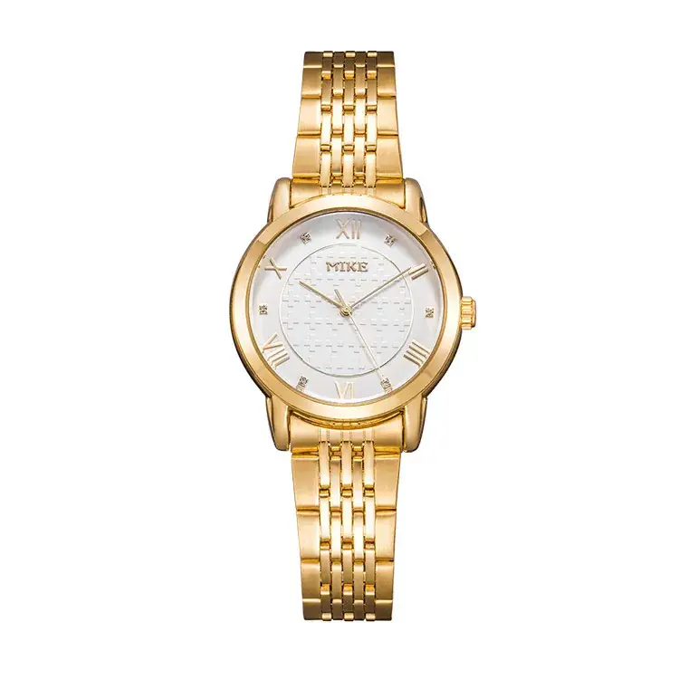 All Gold Men's Quartz Watch with Steel Belt - Image 7