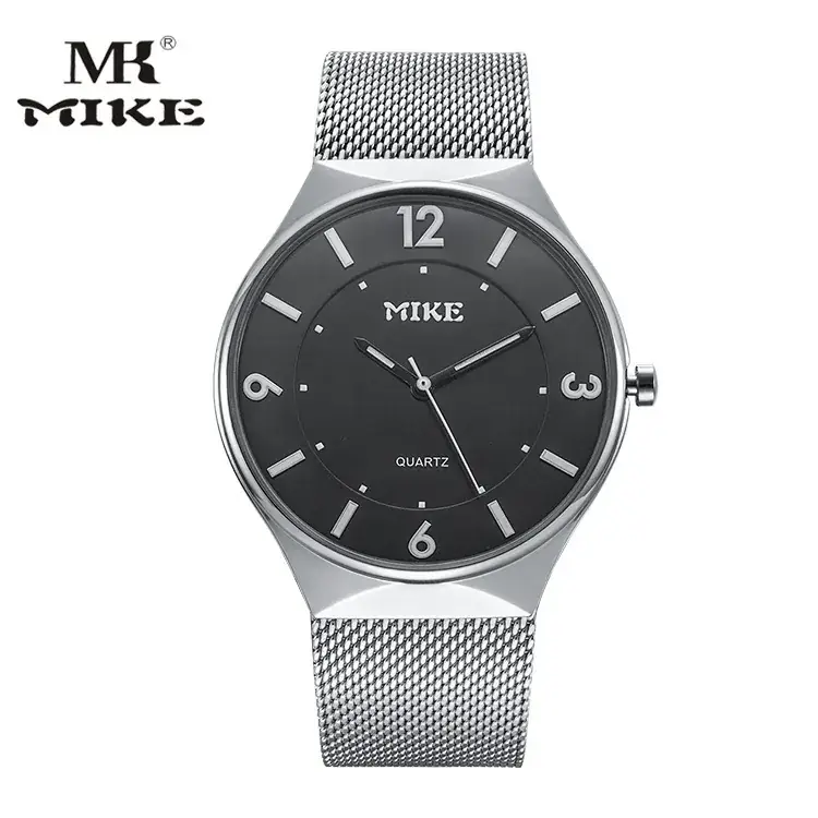 MIKE Men's Black Mesh Belt Watch Quartz Ultra-Thin - Image 7