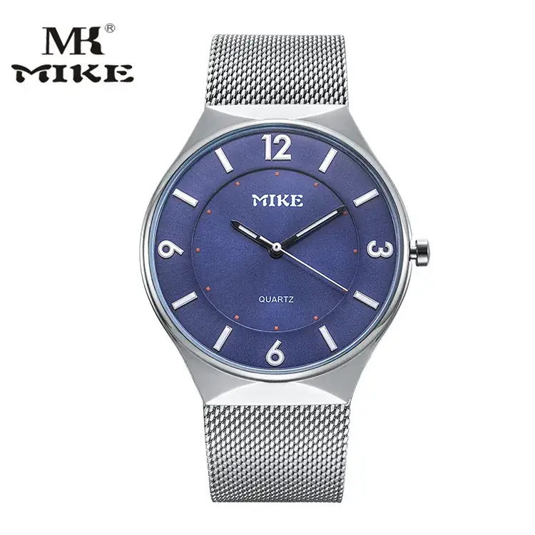 MIKE Men's Black Mesh Belt Watch Quartz Ultra-Thin - Image 9