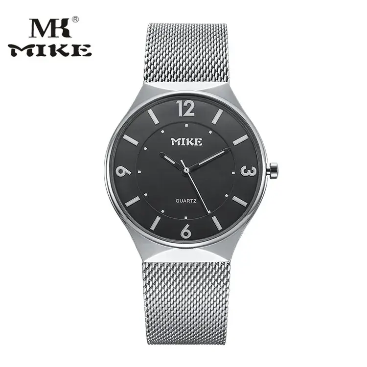 MIKE Men's Black Mesh Belt Watch Quartz Ultra-Thin - Image 10