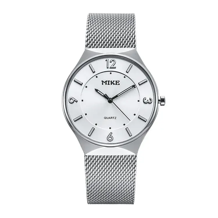 MIKE Men's Black Mesh Belt Watch Quartz Ultra-Thin - Image 4
