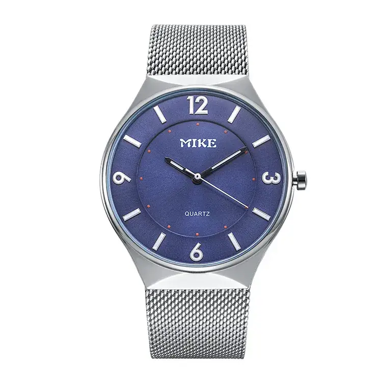 MIKE Men's Black Mesh Belt Watch Quartz Ultra-Thin - Image 5