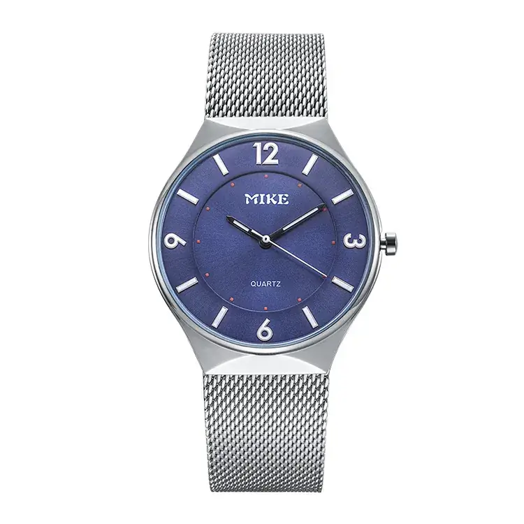 MIKE Men's Black Mesh Belt Watch Quartz Ultra-Thin - Image 6