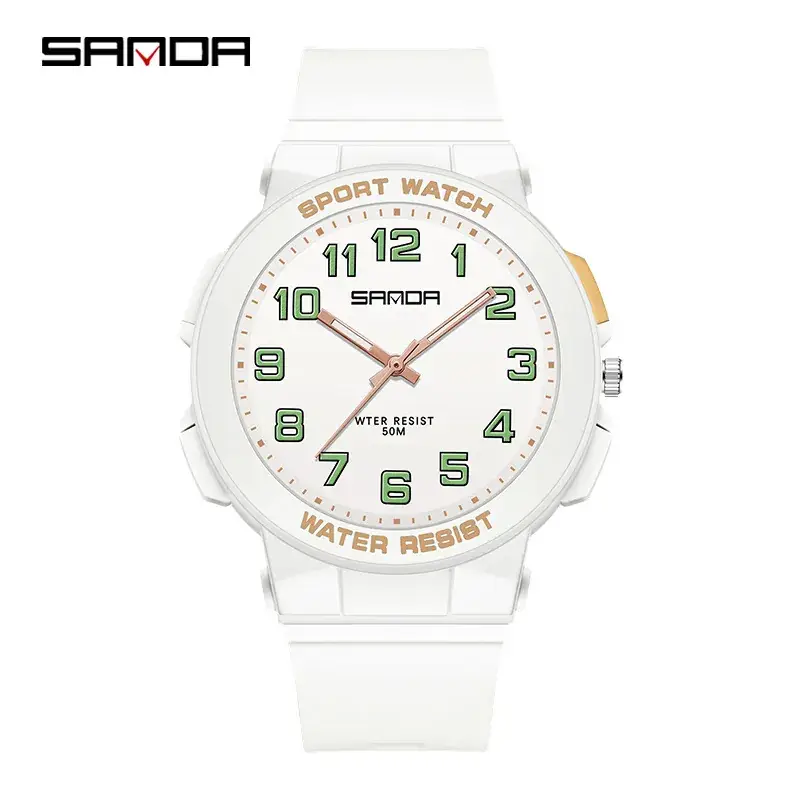Sanda Youth Water Resistant Black Sport Watch