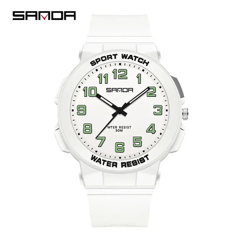 Sanda Youth Water Resistant Black Sport Watch