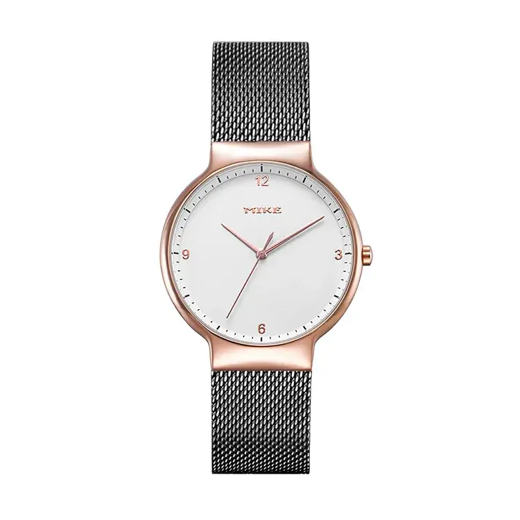 Women's Stainless Steel Mesh Band Quartz Watch Rose Gold Dial - Image 4