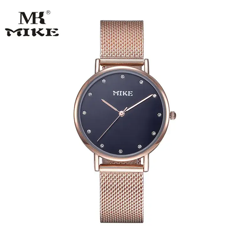 MIKE Women's Steel Mesh Watch with Diamond Dial