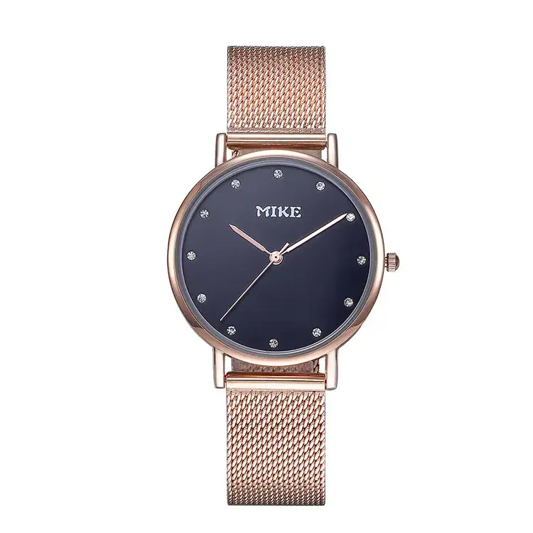 MIKE Women's Steel Mesh Watch with Diamond Dial