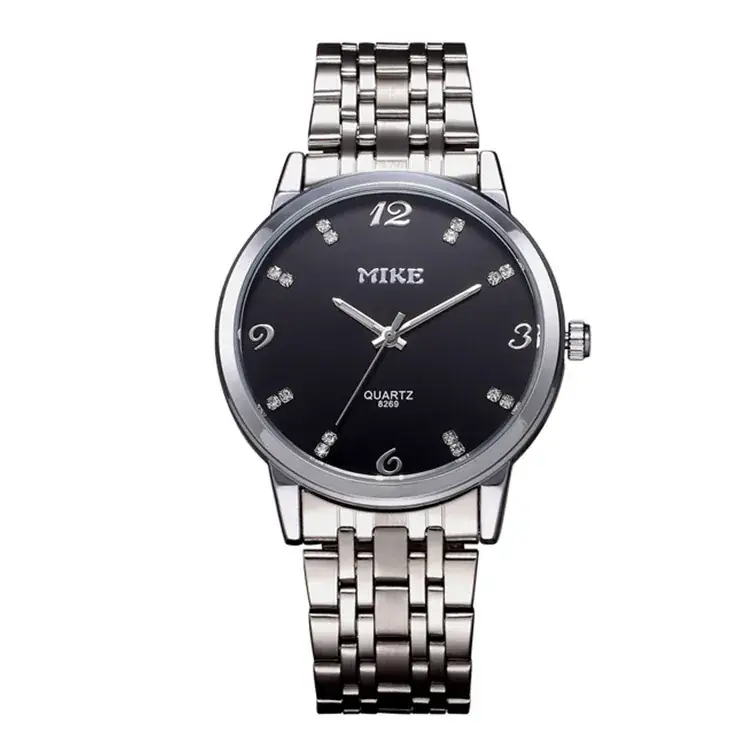 MIKE Women's Quartz Steel Belt Watch Black Dial - Image 5
