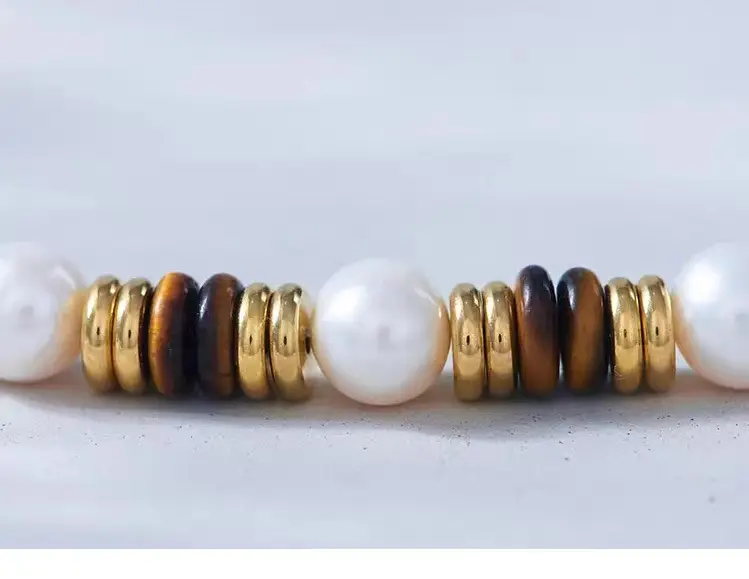 Natural Tiger Eye Pearl Necklace for Women Autumn Winter — feature 10