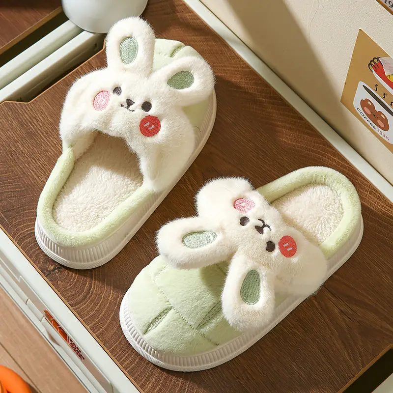Source Factory Waterproof Cotton Slippers for Women, Winter Thick-Soled Non-Slip Couple's Home Indoor Plush-Lined Outdoor Cotton Slippers for Men, Korean Style - Image 3