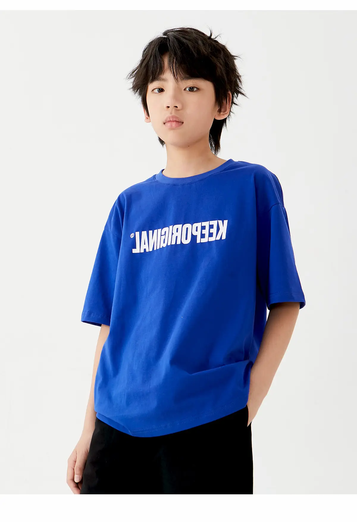Black Letter Printed Cotton Shorts Set for Boys Girls — feature 17