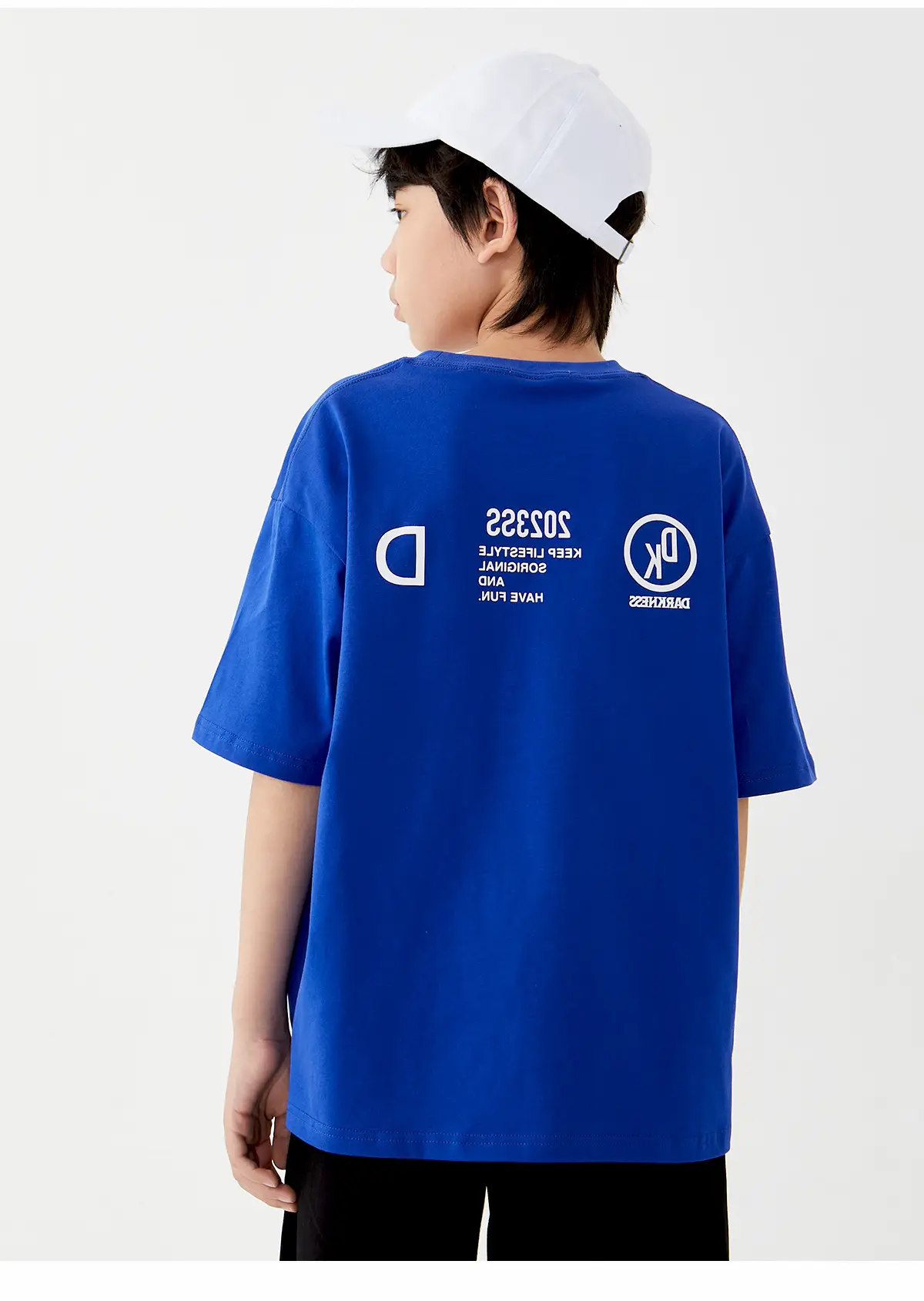 Black Letter Printed Cotton Shorts Set for Boys Girls — feature 18
