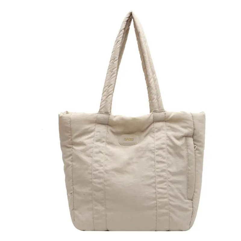 Women's Large Capacity Cloth Tote Bag Cream 2026 - Image 8