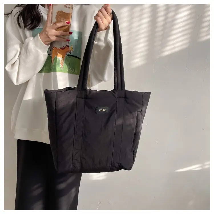 Women's Large Capacity Cloth Tote Bag Cream 2026 — feature 20