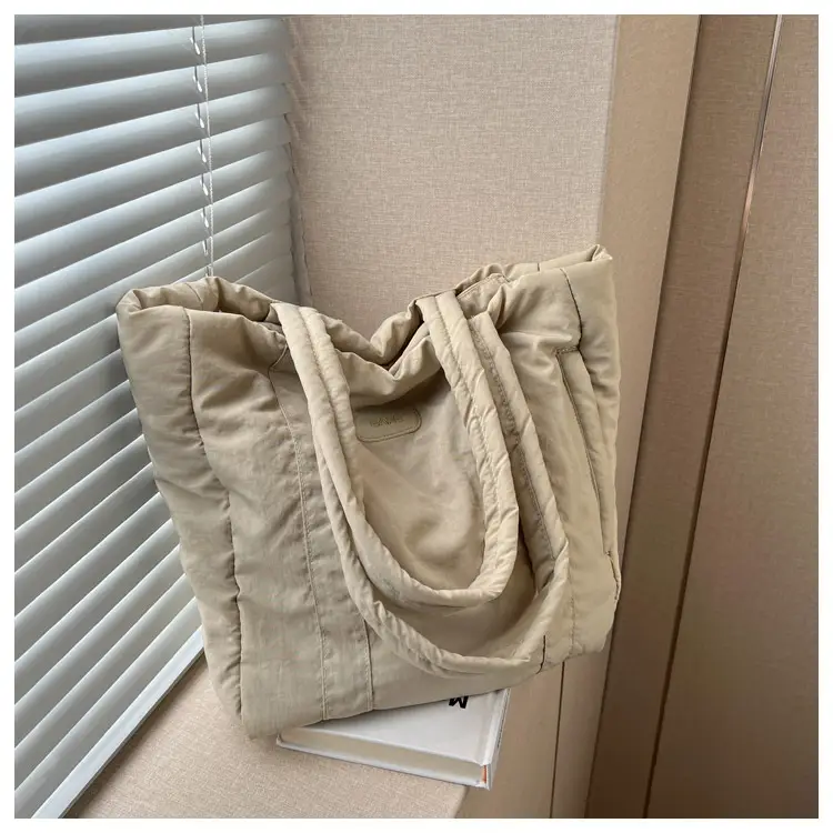 Women's Large Capacity Cloth Tote Bag Cream 2026 — feature 26