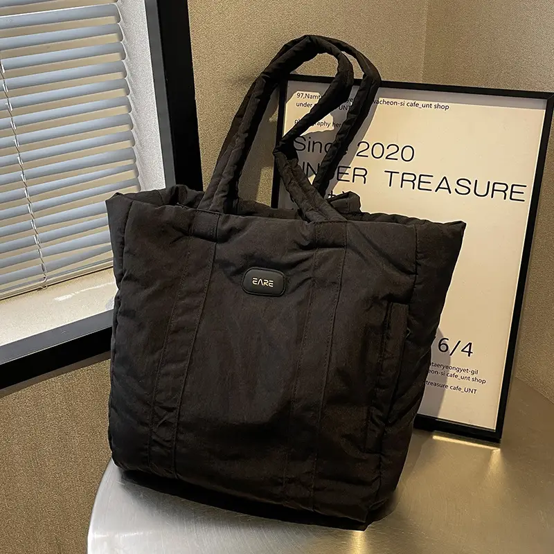 Women's Large Capacity Cloth Tote Bag Cream 2026 - Image 2