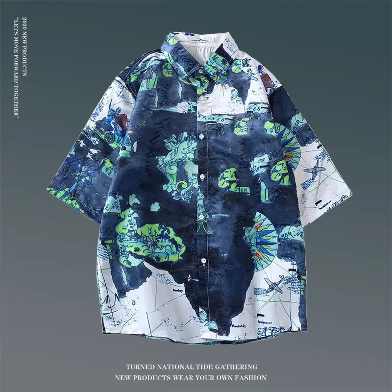 Hawaiian Floral Shirt for Men Loose Sleeve Casual Beach Wear — feature 18
