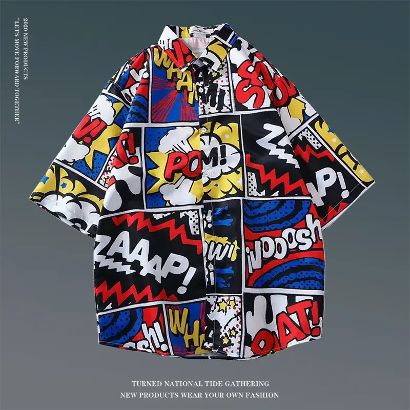Hawaiian Floral Shirt for Men Loose Sleeve Casual Beach Wear — feature 7