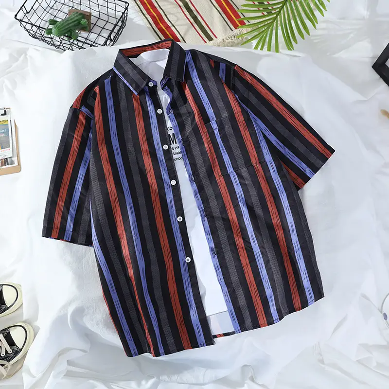 Hawaiian Floral Shirt for Men Loose Sleeve Casual Beach Wear