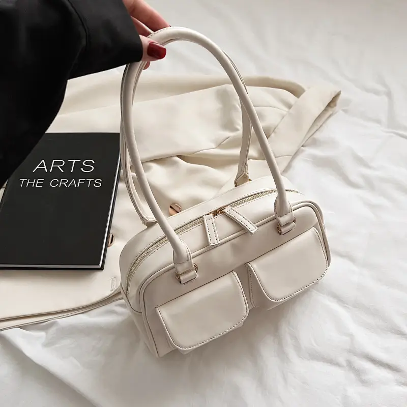 Women's White Embroidered Shoulder Bag 2023 New Design - Image 2