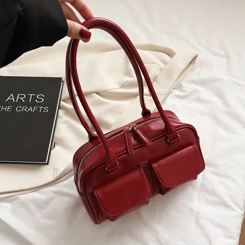Women's White Embroidered Shoulder Bag 2023 New Design - Image 4