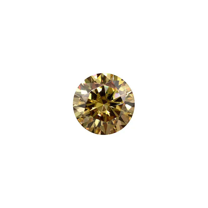 Golden 6.5mm Colored Moissanite Ring - Image 5