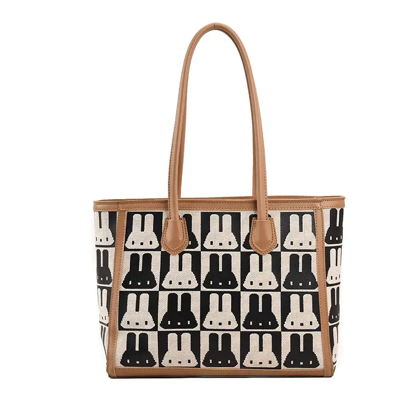 Women's Large Capacity Rabbit Print Tote Bag - Image 6