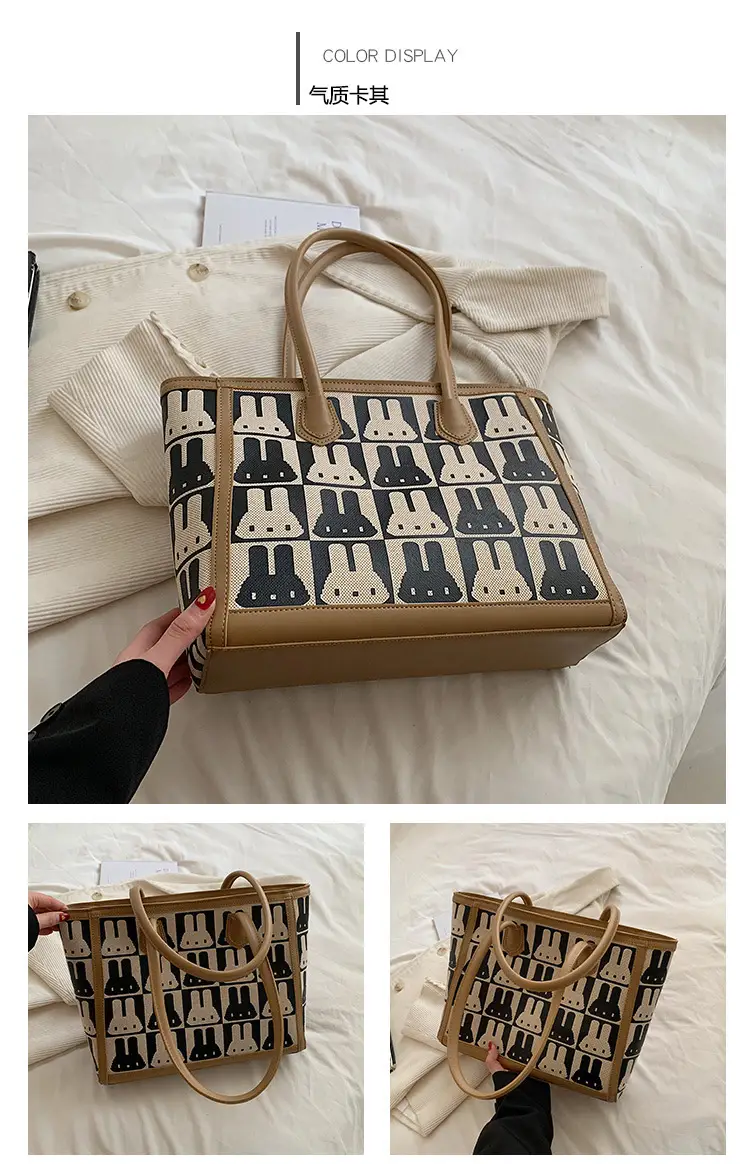 Women's Large Capacity Rabbit Print Tote Bag — feature 10