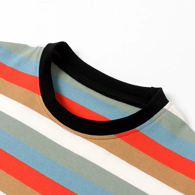 Kids Striped Short Sleeve T-Shirt Blue White - Image 8