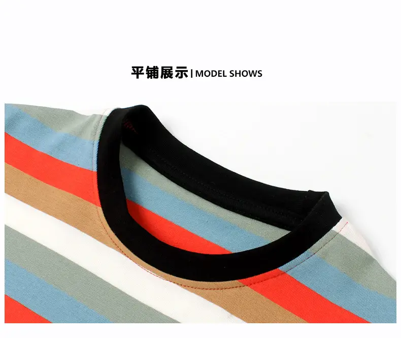 Kids Striped Short Sleeve T-Shirt Blue White — feature 36