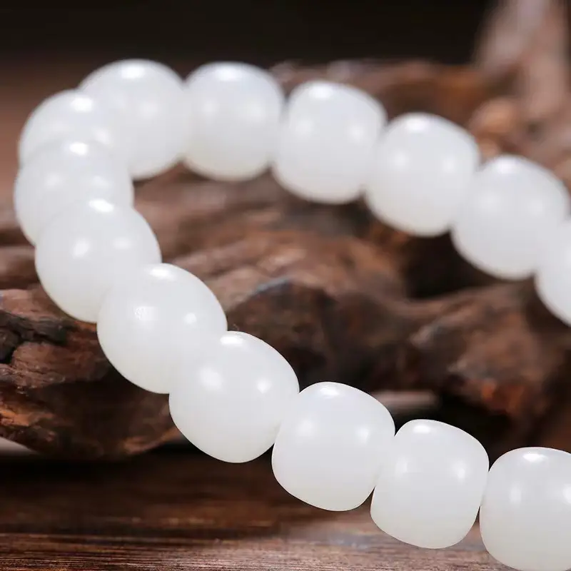 Natural White Jade Buddha Bracelet for Men Women — feature 4