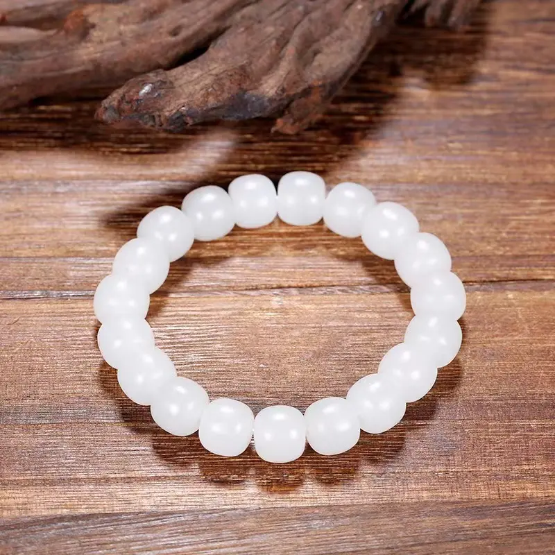 Natural White Jade Buddha Bracelet for Men Women — feature 5