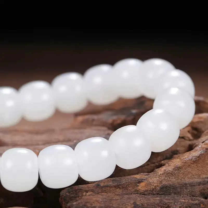 Natural White Jade Buddha Bracelet for Men Women — feature 6