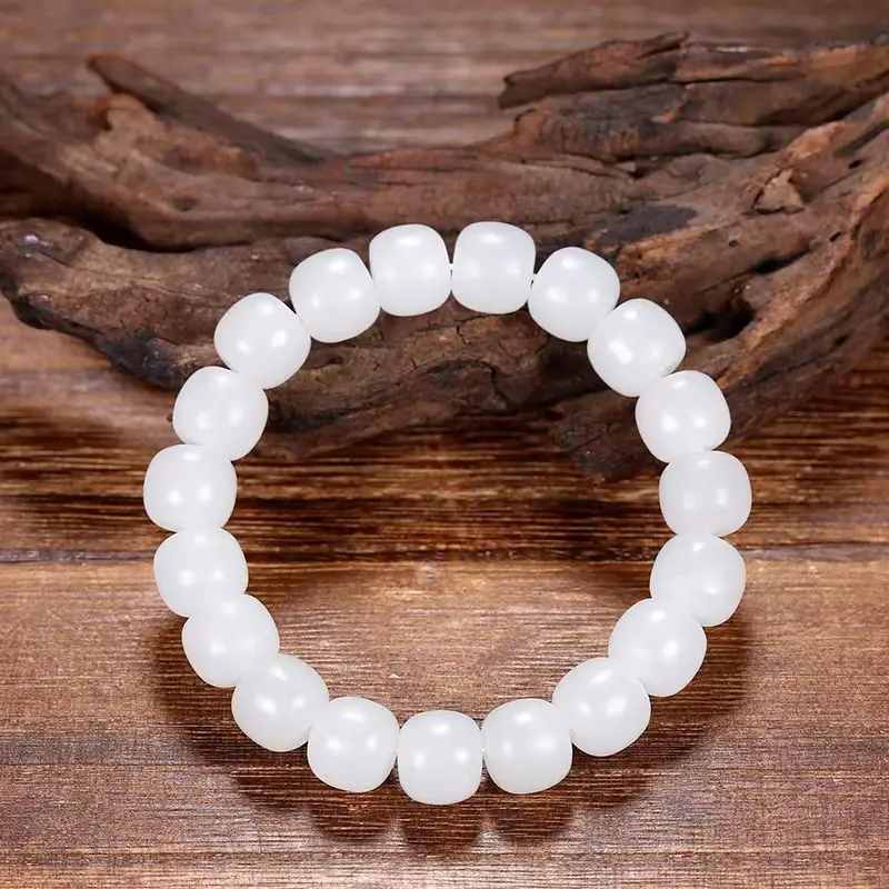 Natural White Jade Buddha Bracelet for Men Women — feature 7