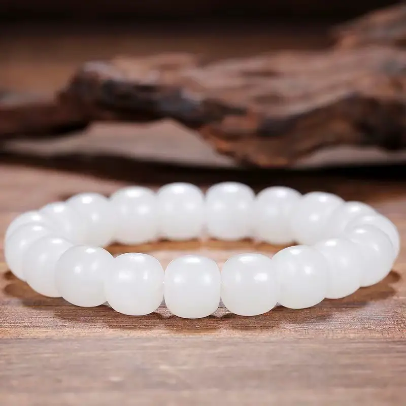 Natural White Jade Buddha Bracelet for Men Women — feature 8