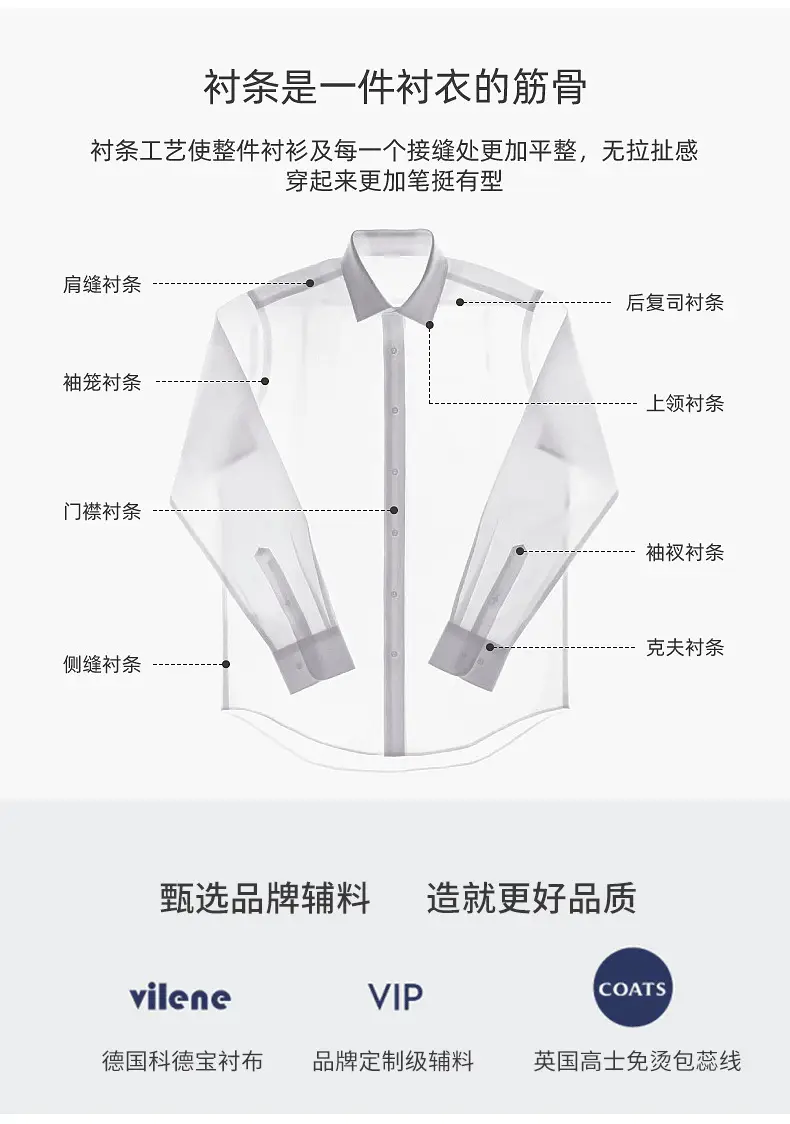 Men's Pure Blue Striped Formal Shirt Long Sleeve Spring Autumn — feature 5