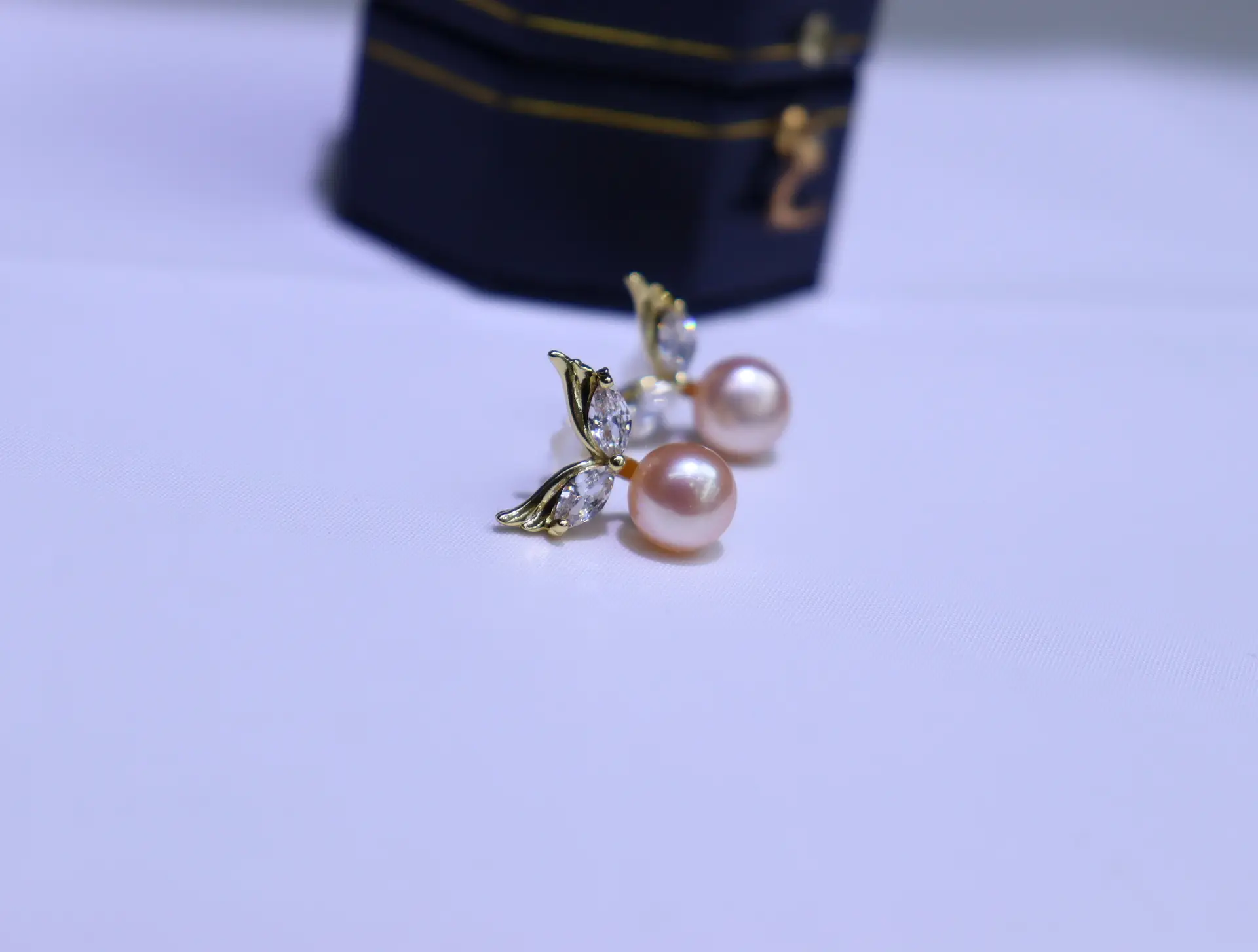 Freshwater Pearl Earrings for Women Wholesale Elegant Angel Wings - Image 2