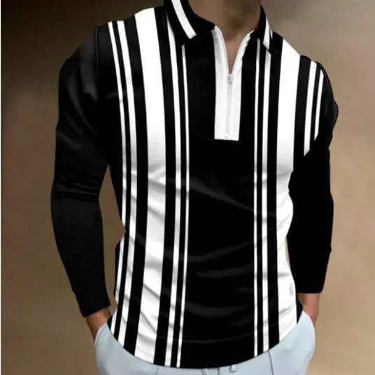 2025 Men's Digital Print Polo Shirt Large Lapel - Image 28
