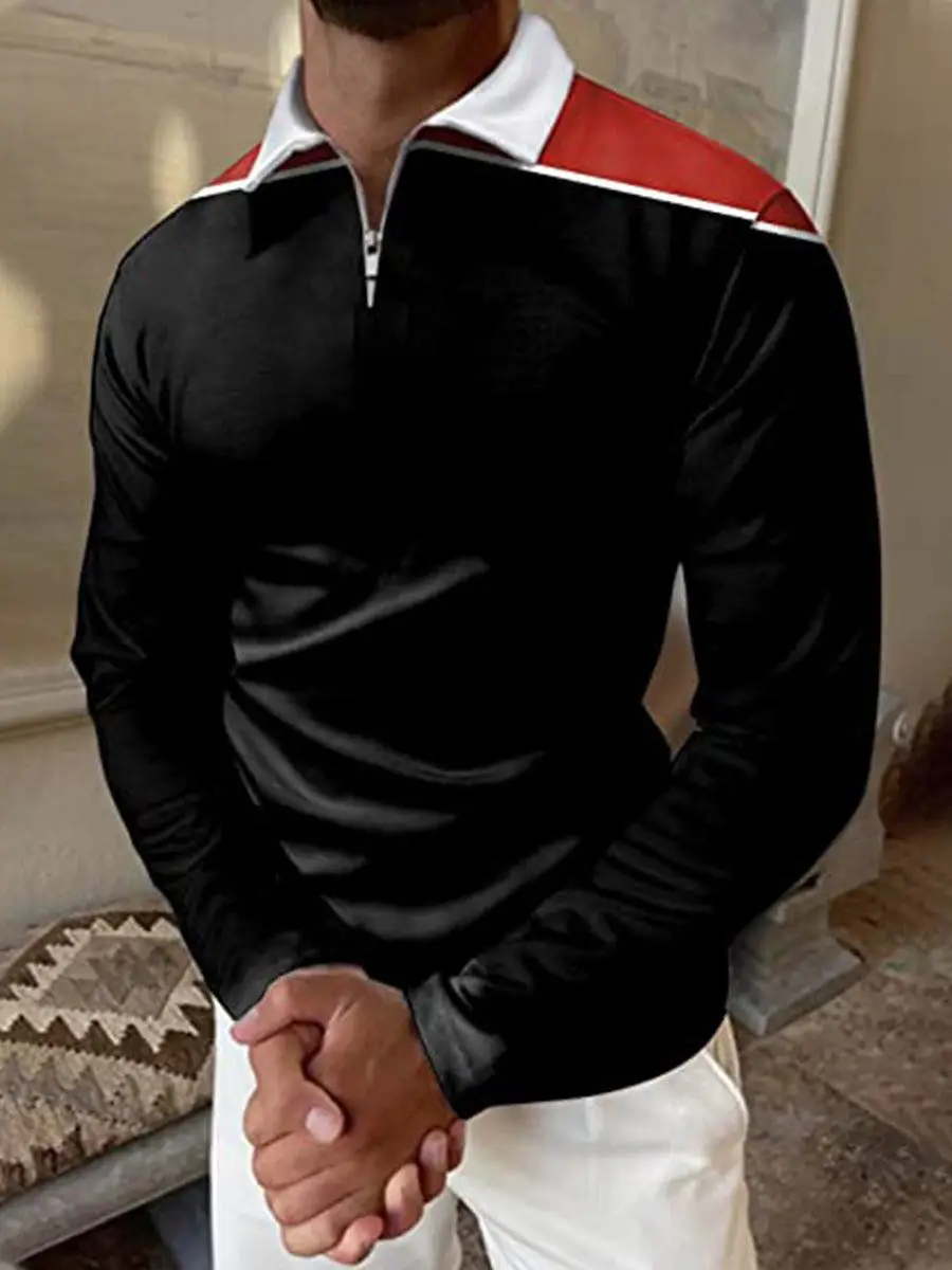 2025 Men's Digital Print Polo Shirt Large Lapel - Image 10