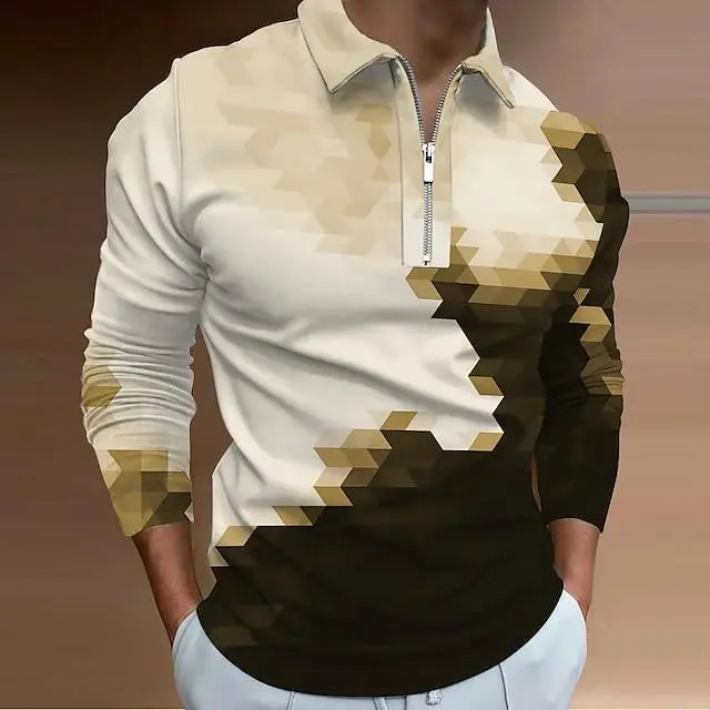 2025 Men's Digital Print Polo Shirt Large Lapel - Image 13