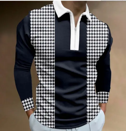 2025 Men's Digital Print Polo Shirt Large Lapel - Image 16