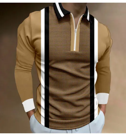 2025 Men's Digital Print Polo Shirt Large Lapel - Image 17