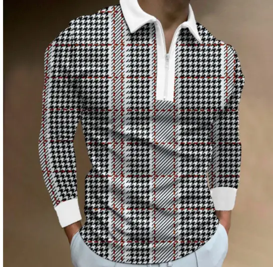2025 Men's Digital Print Polo Shirt Large Lapel - Image 18