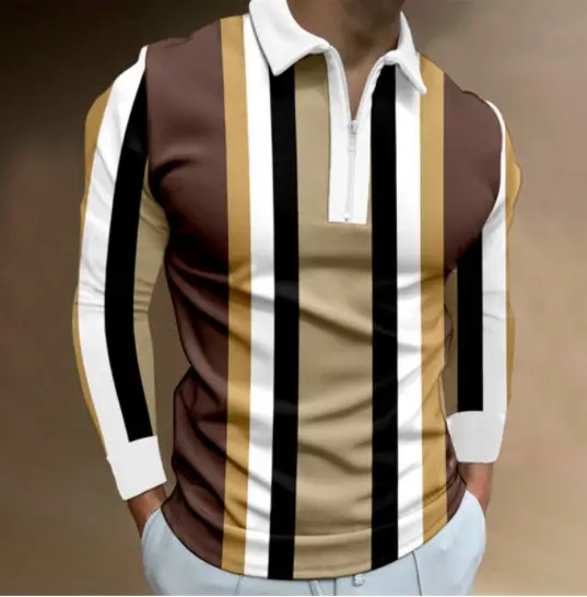 2025 Men's Digital Print Polo Shirt Large Lapel - Image 19
