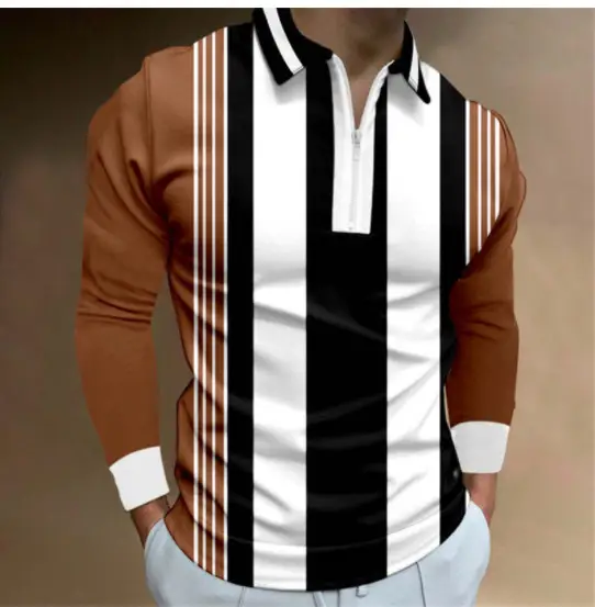2025 Men's Digital Print Polo Shirt Large Lapel - Image 20