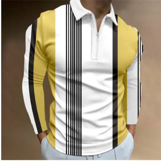 2025 Men's Digital Print Polo Shirt Large Lapel - Image 22