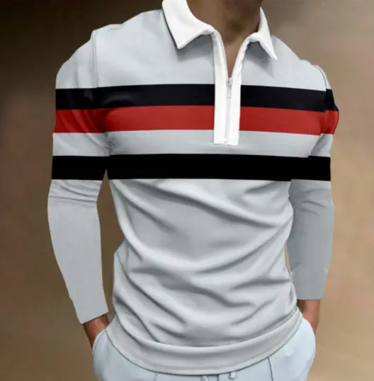 2025 Men's Digital Print Polo Shirt Large Lapel - Image 25